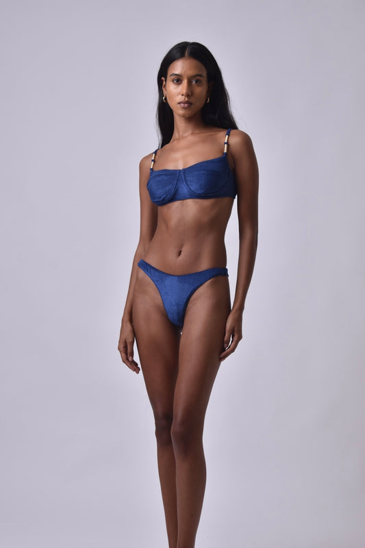Top Meia Taça Azul