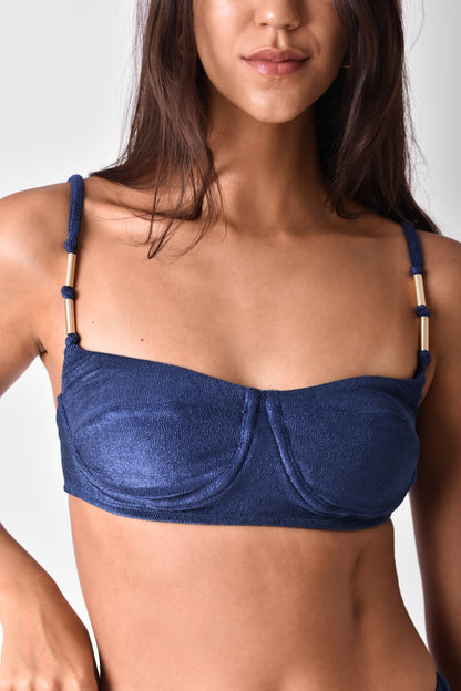 Conjunto Meia Taça Azul Atoalhado