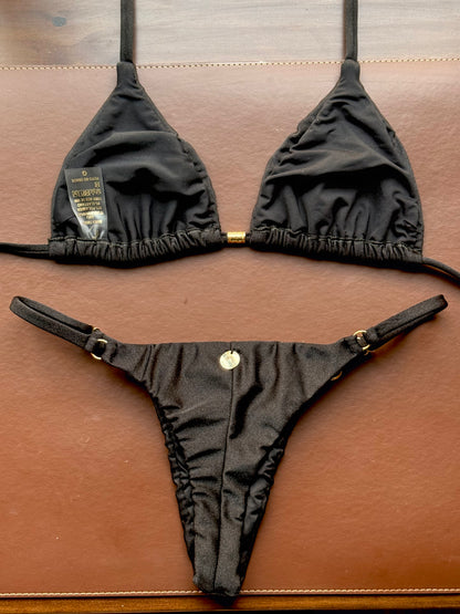 Conjunto Cortininha Preto Acetinado